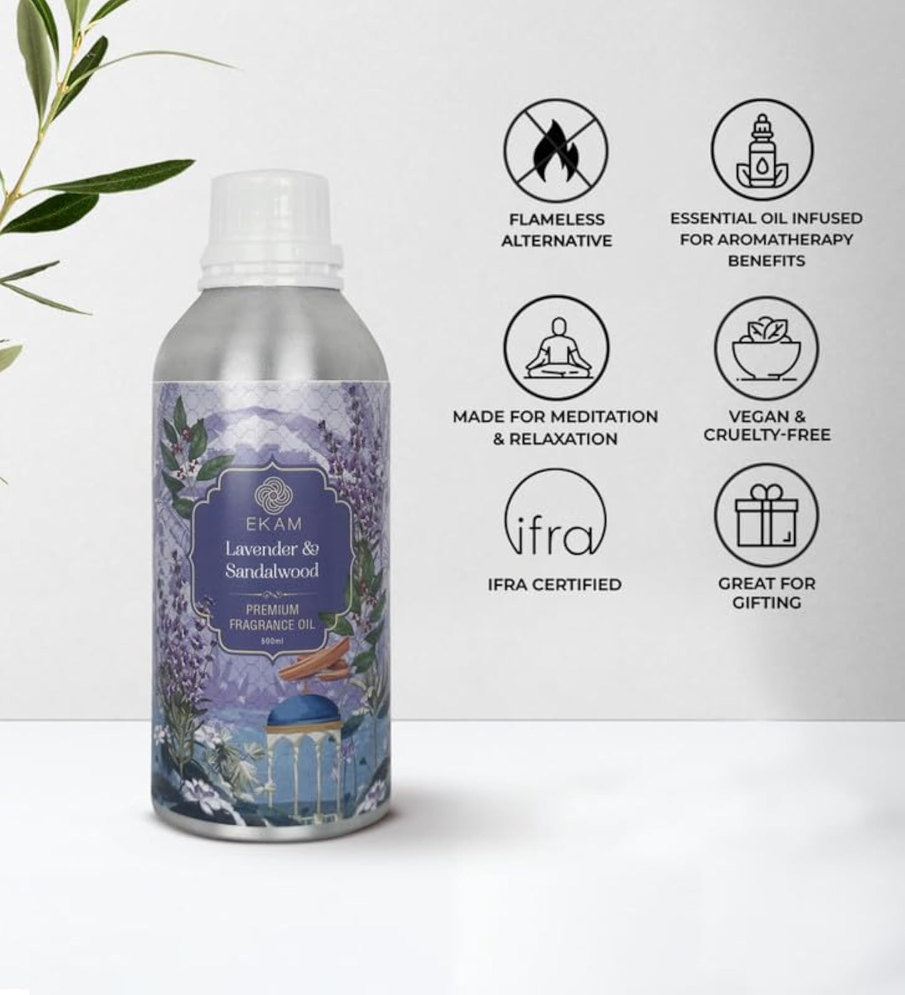 EKAM 500ml Concentrate Fragrance Lavender & Sandalwood